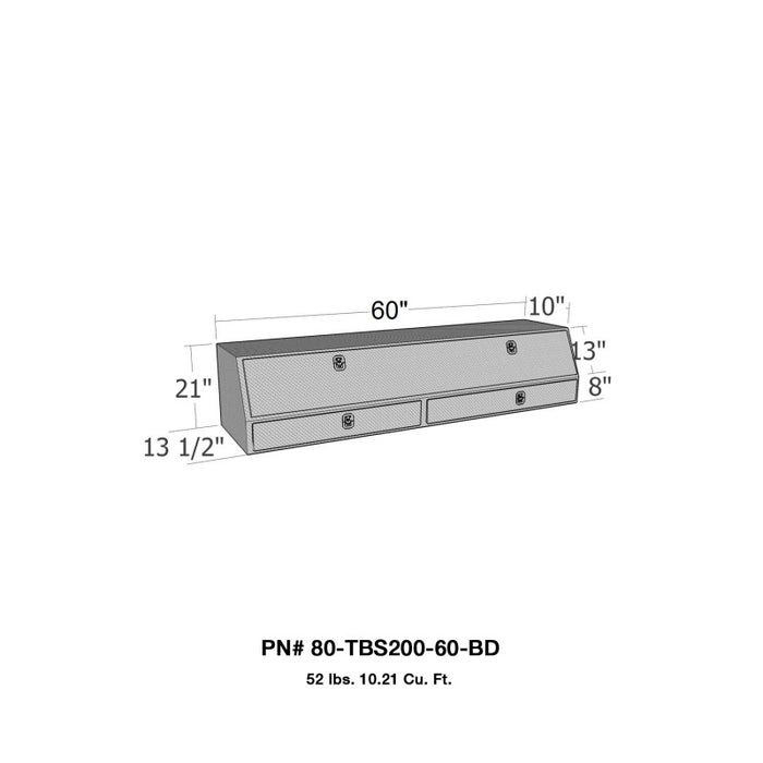 Westin/Brute Contractor TopSider 60in w/ Drawers & Doors - Aluminum Westin