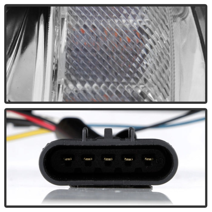 Spyder 05-13 Chevy Corvette C6 Projector Headlights Seq LED Turn Signal w/SB DRL Parking Light SPYDER