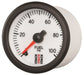 Autometer Stack 52mm 0-100 PSI 1/8in NPTF Male Pro Stepper Motor Fuel Pressure Gauge - White AutoMeter