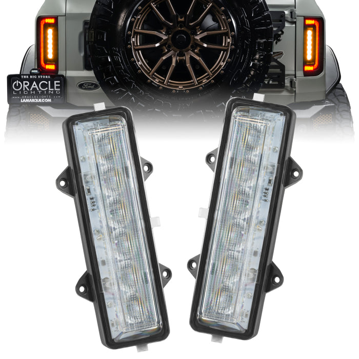 Oracle Lighting 21-23 Ford Bronco Dual Function Reverse LED Flush Taillight - Amber/Wht SEE WARRANTY ORACLE Lighting