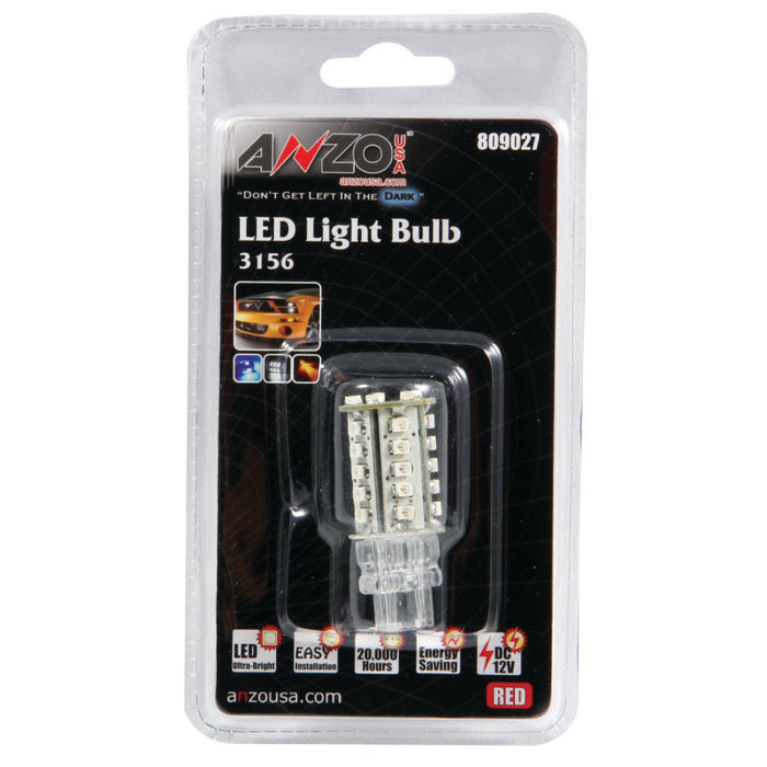 ANZO LED Bulbs Universal 3156/3157 Red ANZO
