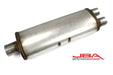 JBA Universal Chambered 304SS Muffler 25x8x5in 3in Center Inlet/2.5in Dual Outlet JBA