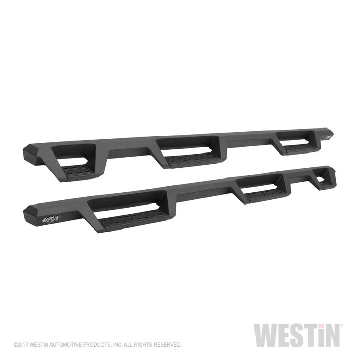 Westin 07-18 Chevrolet Silverado 1500 CC 5.5ft Bed HDX Drop W2W Nerf Step Bars - Tex. Blk Westin
