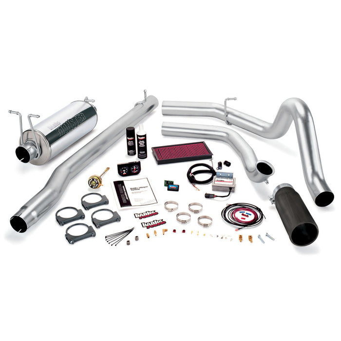 Banks Power 99 Ford 7.3L F250/350 Man Stinger System - SS Single Exhaust w/ Black Tip Banks Power