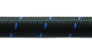 Vibrant -12 AN Two-Tone Black/Blue Nylon Braided Flex Hose (10 foot roll) Vibrant