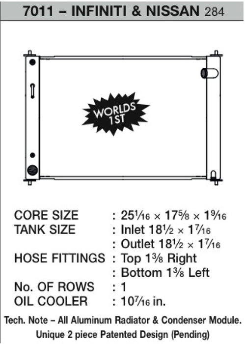 CSF 08-13 Nissan 370Z A/T Radiator CSF