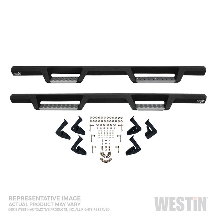 Westin/HDX Stainless 15-18 Ford F-150 SC/17-18 F-250/F-350 CC Drop Nerf Step Bars - Textured Black Westin