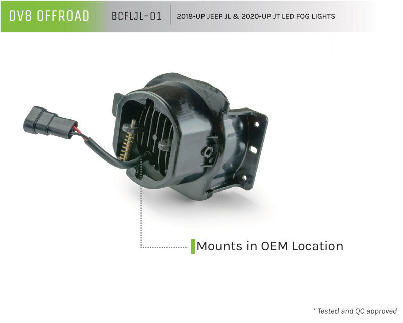 DV8 Offroad 18+ Jeep JL/ Gladiator LED Fog Lights DV8 Offroad