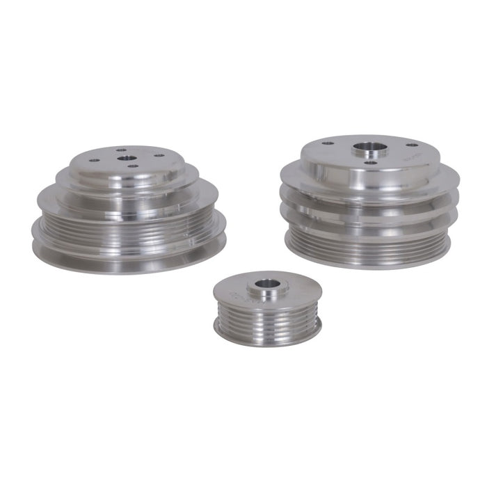 BBK 85-97 GM Truck 305 350 Underdrive Pulley Kit - Lightweight CNC Billet Aluminum (3pc) BBK