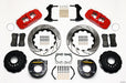 Wilwood AERO4 Rear P-Brake Kit 14.00in Drilled Red Big Ford New Style 2.36in Offset