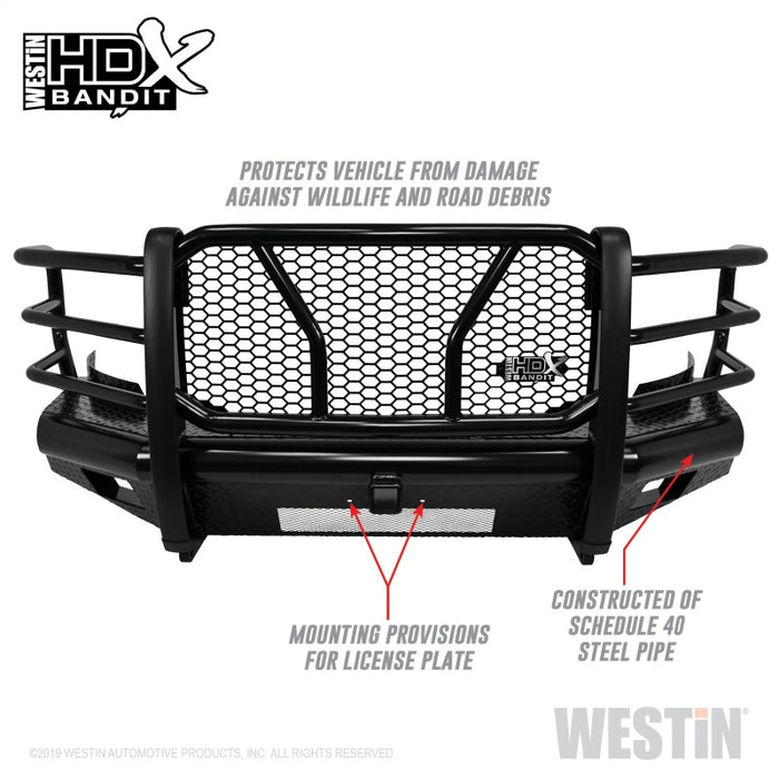 Westin 11-14 Chevrolet Silverado 2500/3500 HDX Bandit Front Bumper - Blk Westin