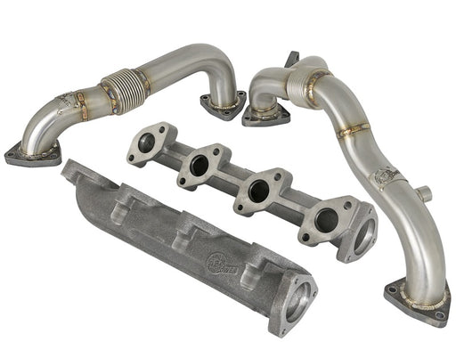 aFe Twisted Steel Power Package Up-Pipes / Manifold 08-10 Ford Diesel Trucks V8 6.4L (td) aFe