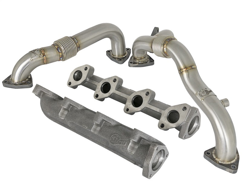 aFe Twisted Steel Power Package Up-Pipes / Manifold 08-10 Ford Diesel Trucks V8 6.4L (td) aFe