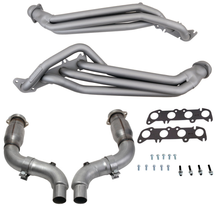 BBK 15-23 Ford Mustang GT 1-3/4 Long Tube Headers w/High Flow Catted X-Pipe (Ti Ceramic) BBK