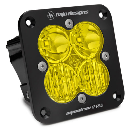 Baja Designs Squadron Pro Flush Mount Black Driving/Combo Pattern LED Light Pod - Amber Baja Designs