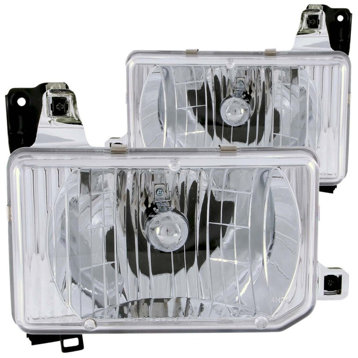 ANZO 1988-1989 Nissan Hardbody Crystal Headlights Chrome ANZO