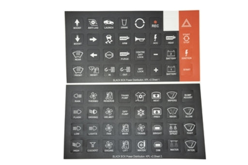 Rywire Switch Panel Keypad Label Sheet Rywire