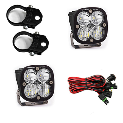 Baja Designs Squadron Sport Polaris LED Light Pods w/ 1.75in Harness/Vertical Mounts Kit Baja Designs