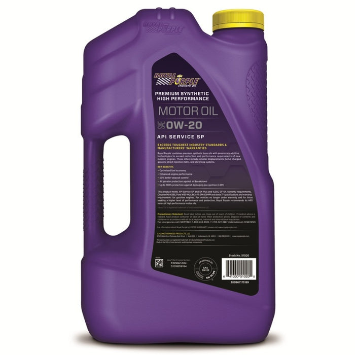Royal Purple High Performance Ultra-Low Viscosity 0W-16 Motor Oil - 5 Quart Royal Purple