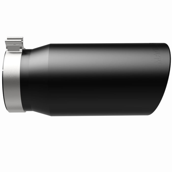 MagnaFlow Tip Stainless Black Coated Single Wall Round Single Outlet 6in Dia 5in Inlet 13in L Magnaflow