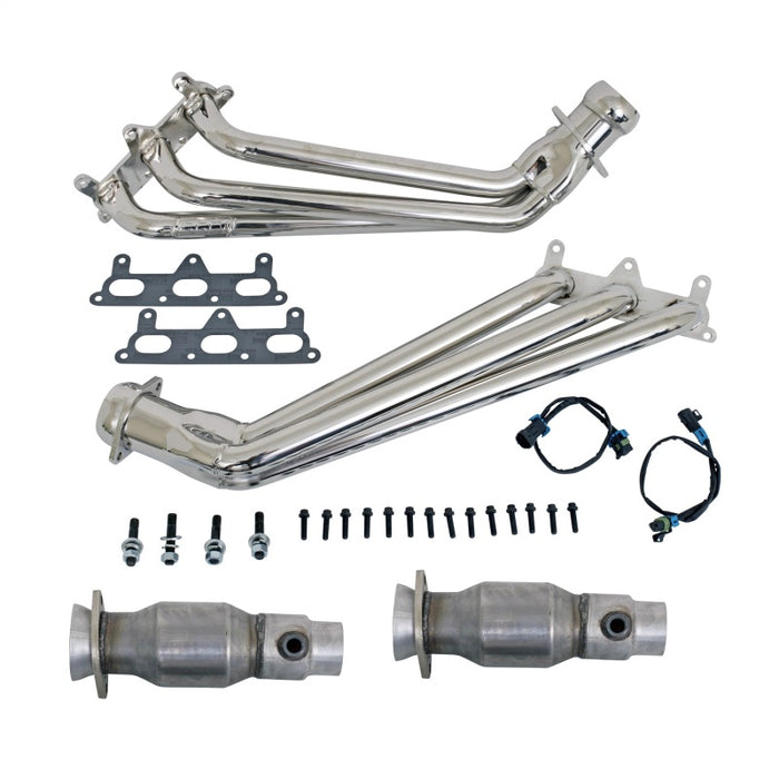 BBK 10-11 Camaro V6 Long Tube Exhaust Headers With Converters - 1-5/8 Chrome BBK