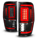 ANZO 19-22 Ford Ranger Full LED Taillights w/ Lightbar Sequential Signal Black Housing/Clear Lens ANZO
