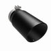 MagnaFlow Tip Stainless Black Coated Single Wall Round Single Outlet 6in Dia 5in Inlet 13in L Magnaflow