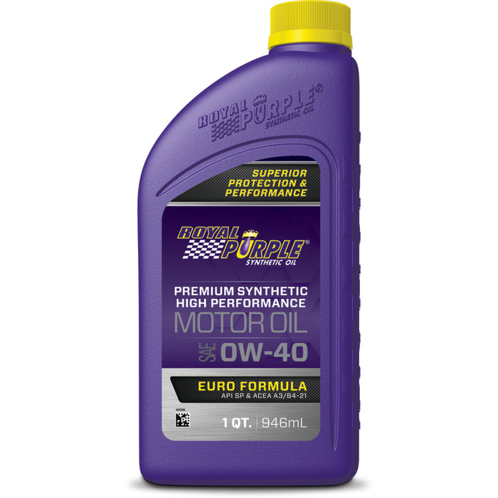 Royal Purple Premium Synthetic High Performance Euro Formula 0W-40 Motor Oil - 1 Quart Royal Purple