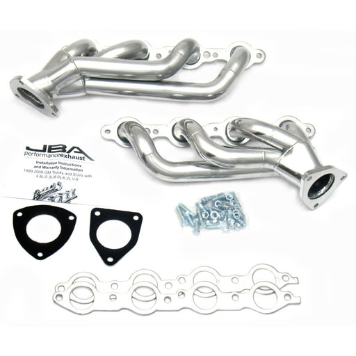 JBA 03-06 GM Truck 6.0L LS w/o EGR 1-5/8in Primary Silver Ctd Cat4Ward Header JBA