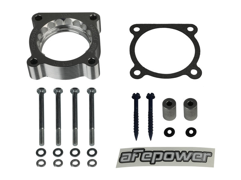 aFe 07-12 Dodge 1500 / 07-12 Dodge Dakota V6 3.7L Silver Bullet Throttle Body Spacer - Silver aFe