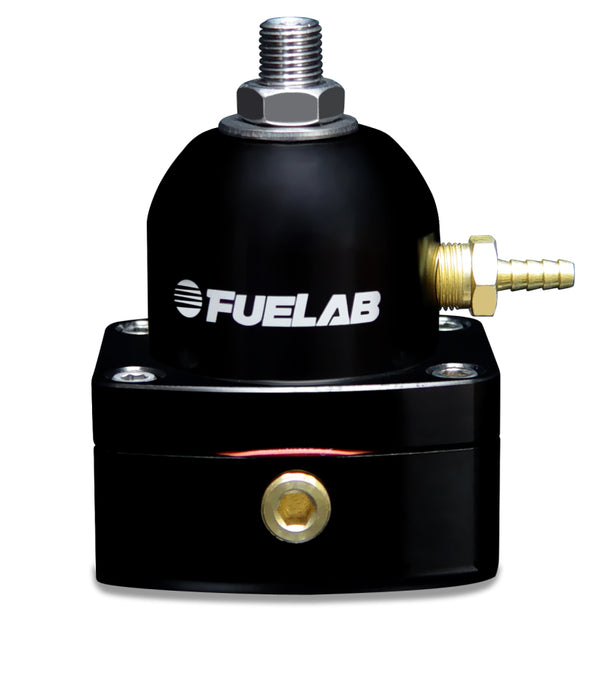 Fuelab 545 EFI Adjustable Mini FPR In-Line 90-125 PSI (1) -6AN In (1) -6AN Return - Black Fuelab