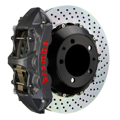 Brembo 12-14 328i Excl xDrive/M-Sport Brakes Fr GTS BBK 6 Pist Cast 355x32 2pc Rotor Drill-Black HA Brembo