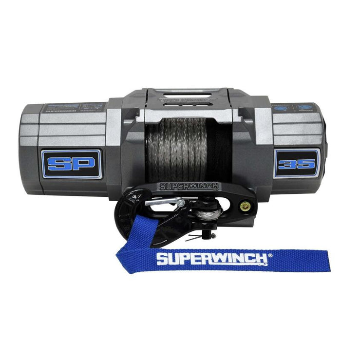 Superwinch 3500 LBS 12V DC 7/32in x 40ft Synthetic Rope Hawse Fairlead SP 35SR Winch Superwinch