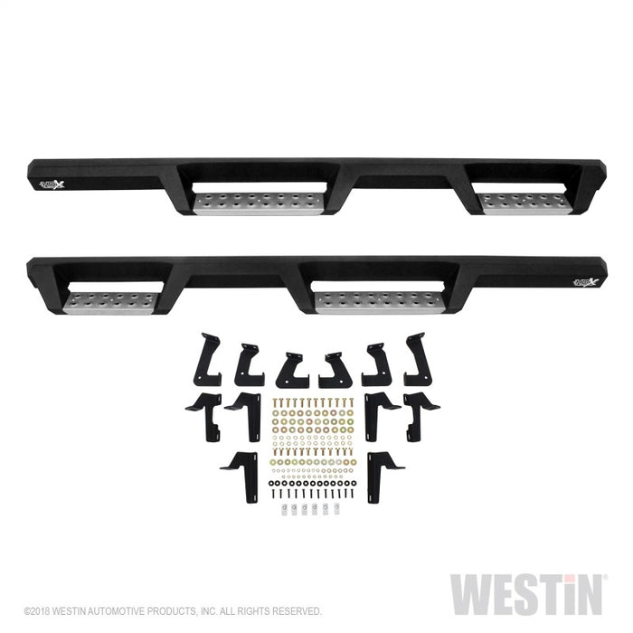 Westin 07-18 Jeep Wrangler JKU 4dr. HDX Stainless Drop Nerf Step Bars - Tex. Blk Westin