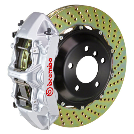 Brembo 12-14 328i (Excl. xDrive/M-Sport Brakes) Fr GT BBK 6 Pist Cast 355x32 2pc Rotor Drill-Silver Brembo