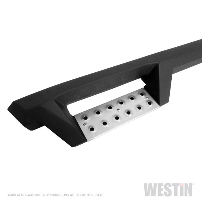 Westin 14-18 Chevrolet Silverado 1500 DC 6.5ft Bed HDX Stainless Drop W2W Nerf Step Bars - Tex. Blk Westin