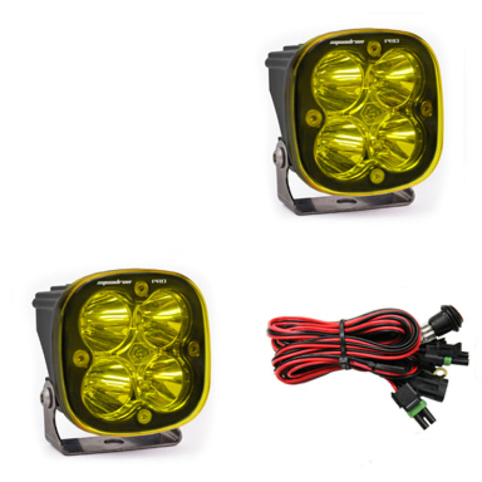 Baja Designs Squadron Pro Series Spot Pattern LED Light Pods - Amber Baja Designs