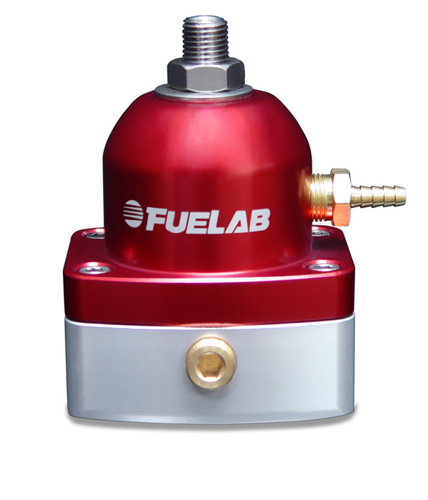 Fuelab 545 EFI Adjustable Mini FPR In-Line 90-125 PSI (1) -6AN In (1) -6AN Return - Red Fuelab