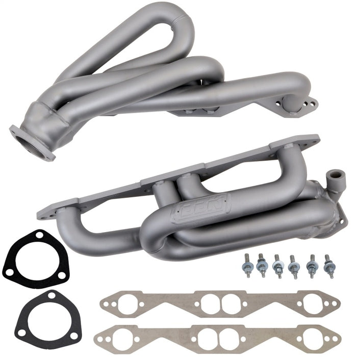 BBK 96-98 GM Truck SUV 5.0 5.7 Shorty Tuned Length Exhaust Headers - 1-5/8 Titanium Ceramic BBK