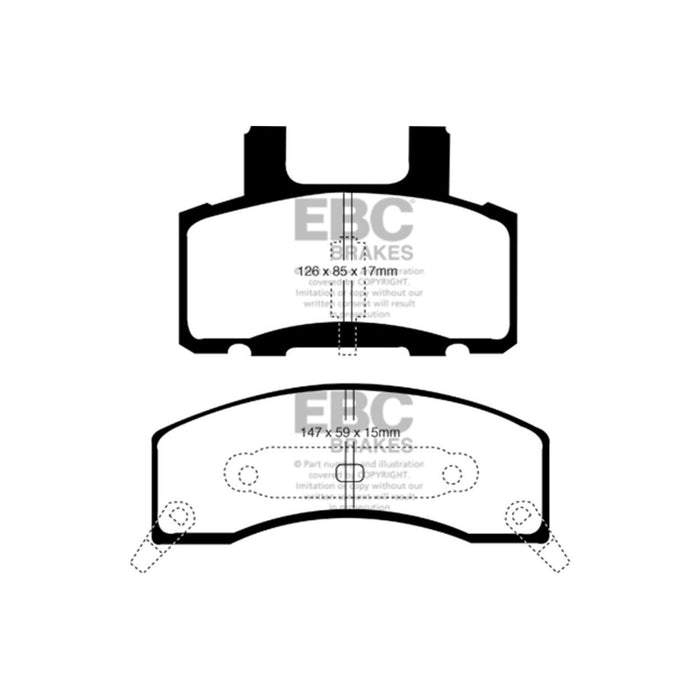 EBC 90-93 Chevrolet C20 8600 LB Greenstuff Front Brake Pads EBC