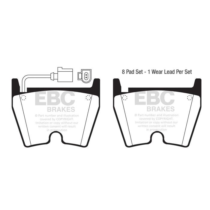 EBC 17-18 Audi RS3 Yellowstuff Front Brake Pads EBC