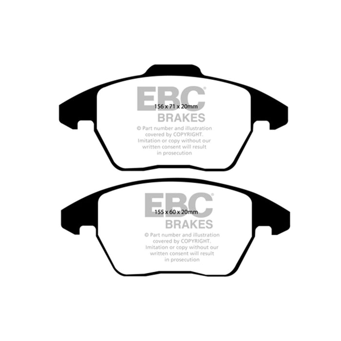 EBC 06-13 Audi A3 2.0 Turbo (Girling rear caliper) Yellowstuff Front Brake Pads EBC