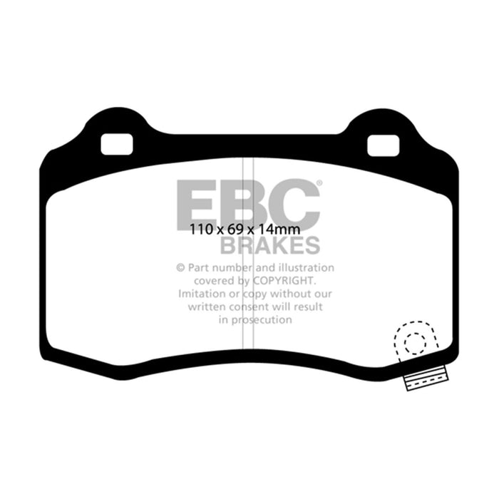 EBC 15+ Cadillac CTS 3.6 Twin Turbo Redstuff Rear Brake Pads EBC