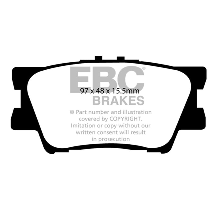 EBC 12-17 Toyota Camry 2.5L Yellowstuff Rear Brake Pads EBC