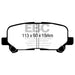 EBC 07-13 Acura MDX 3.7 Greenstuff Rear Brake Pads (For 12.6in. Rotors) EBC