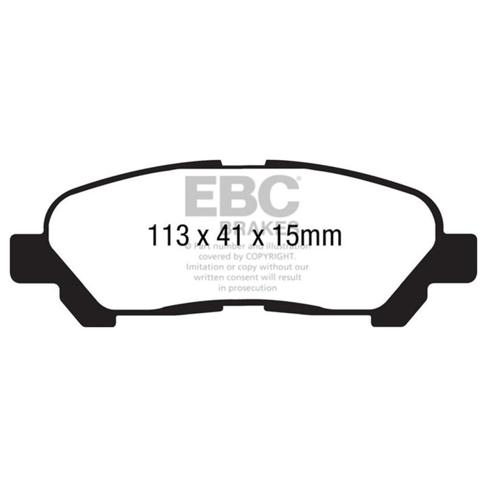 EBC 09-13 Toyota Highlander 2.7 2WD/4WD Yellowstuff Rear Brake Pads EBC