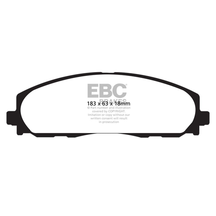 EBC 2016+ Chrysler Pacifica (Ru) 3.6L Extra Duty Front Brake Pads EBC