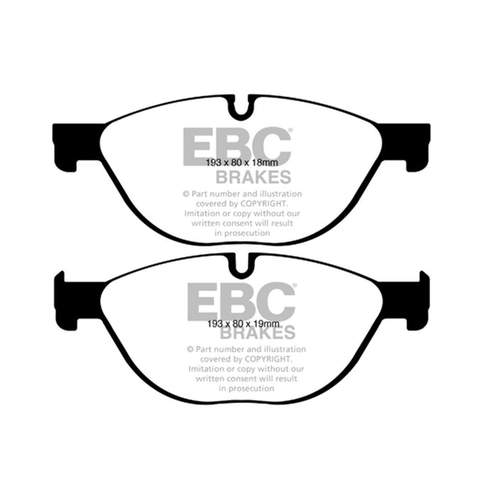 EBC 12-13 BMW 528 2.0 Turbo (F10) Performance Yellowstuff Front Brake Pads EBC