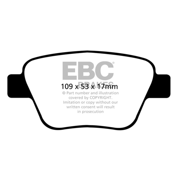 EBC 10-13 Audi A3 2.0 Turbo (Bosch rear caliper) Yellowstuff Rear Brake Pads EBC