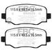 EBC 15+ Fiat 500X 1.4 Turbo Greenstuff Rear Brake Pads EBC